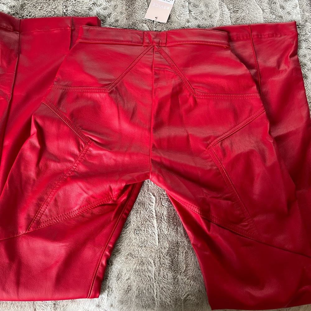 Revice Denim Venus x Mars Red Leather Pants - Picture 5 of 14